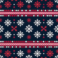 Ugly sweater Merry Christmas party ornament background seamless pattern