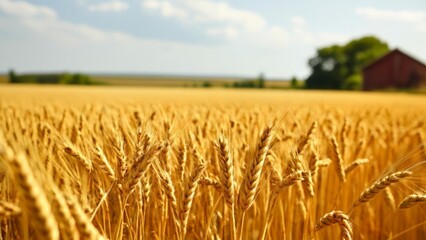 Naklejka premium Bountiful Harvest Golden Fields of Wheat