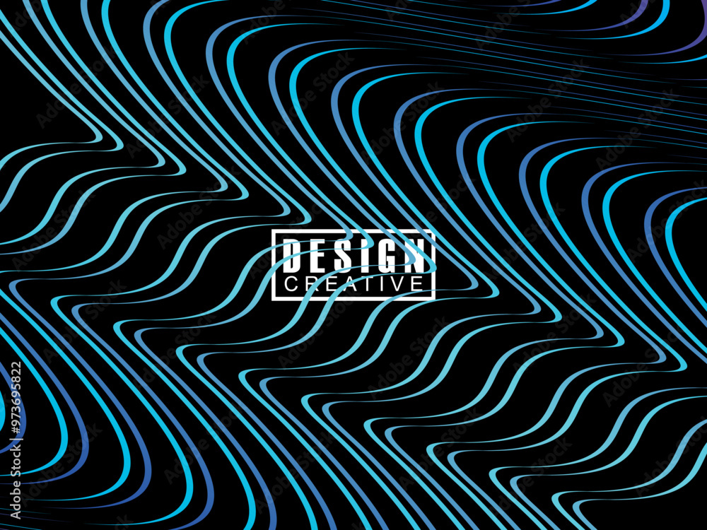 Fototapete background futuristic abstract technology shining rainbow light lines on black background modern wav