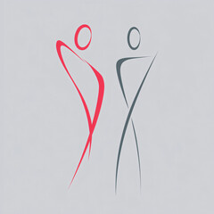 Obraz premium People Health Dance Logo