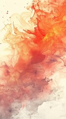 Fototapeta premium Watercolor fire smoke brush background 