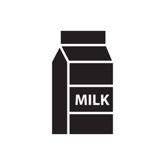 Milk flat icon.vector , simple flat black trendy style illustration for web and app..eps