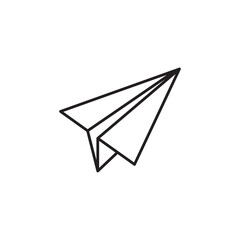 Paper airplane flat icon. Thin line trendy style illustration for web and app..eps