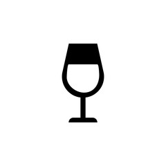 Wineglasses flat icon. simple flat black trendy style illustration for web and app..eps