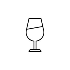 Wineglasses flat icon. vector flat black simple linear illustration for web and app..eps