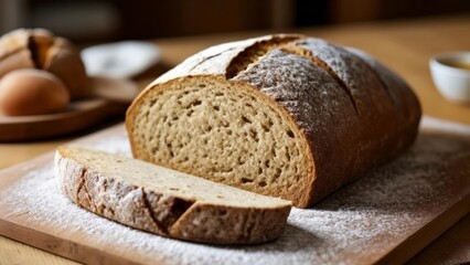  Freshly baked bread ready to be savored