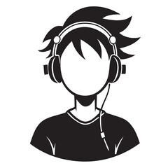 Young man listening to music
