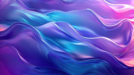 Obraz premium Abstract purple, blue, and pink wavy background.