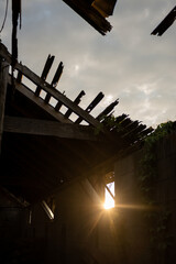 Barn with hole in the roof