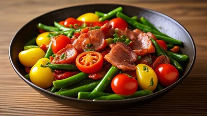  Fresh and vibrant stirfry dish ready to be savored