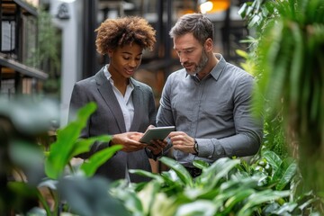 Diverse Investment Strategies Discussion Between Gen Z Client and Advisor in Steel Gray Outfit