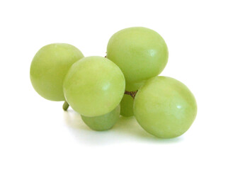 Green grape bunch isolated on white background