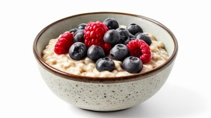  Deliciously healthy breakfast bowl with berries and oats