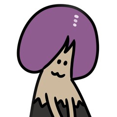 cartoon doodle monster cartoon on white