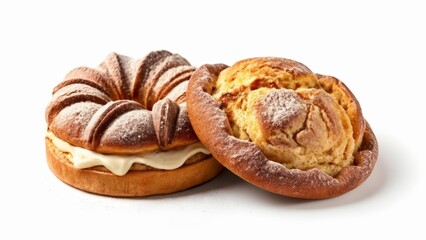 Fototapeta premium Deliciously flaky pastries with a sweet surprise inside