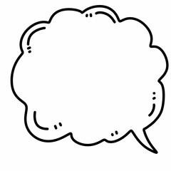 cartoon cloud on a white background