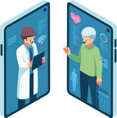 Isometric Doctor and Patient Talking via Telemedicine System