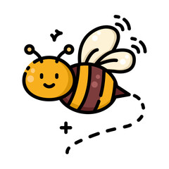  Honeybee icon vector illustration.