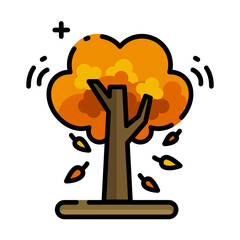 illustration of a fall tree icon