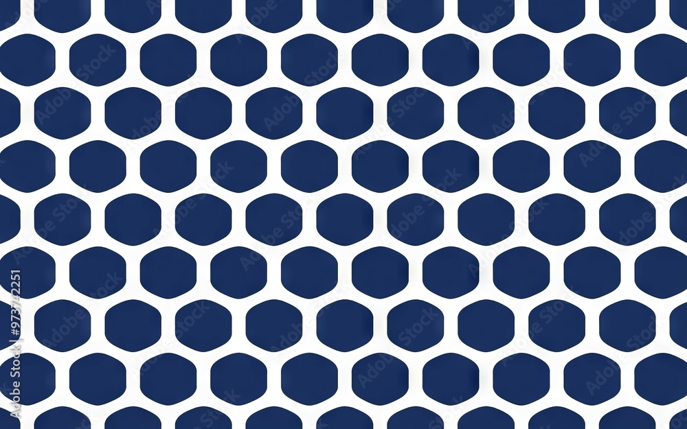Poster blue hexagon pattern. seamless pattern with navy blue hexagonal shapes on a white background. geomet