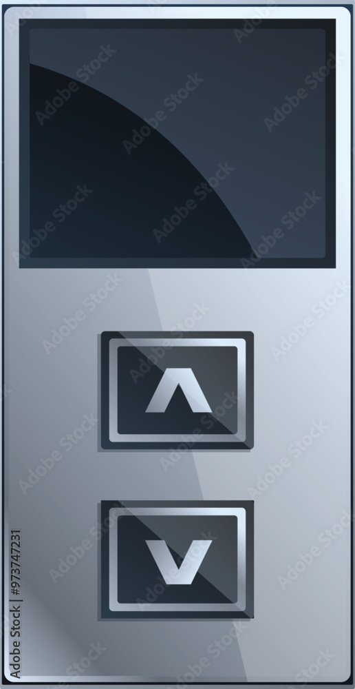 Poster sleek and modern elevator control panel displaying the current floor number