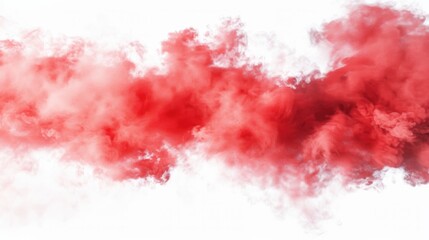Fototapeta premium Abstract red fog or smoke isolated on white for artistic backgrounds.
