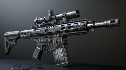 modern automatic riffle, self protection concept 