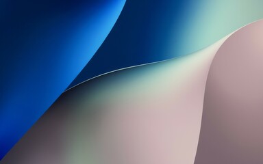 Obraz premium Abstract curve design. Smooth, curved shapes in blue, pink, and green tones. An image representing flowing motion and transition.