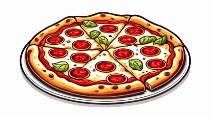  Deliciously cheesy pepperoni pizza with a golden crust