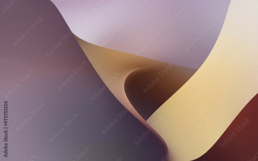Aufkleber abstract curve design. abstract background with curved shapes in purple, beige and red hues. modern 