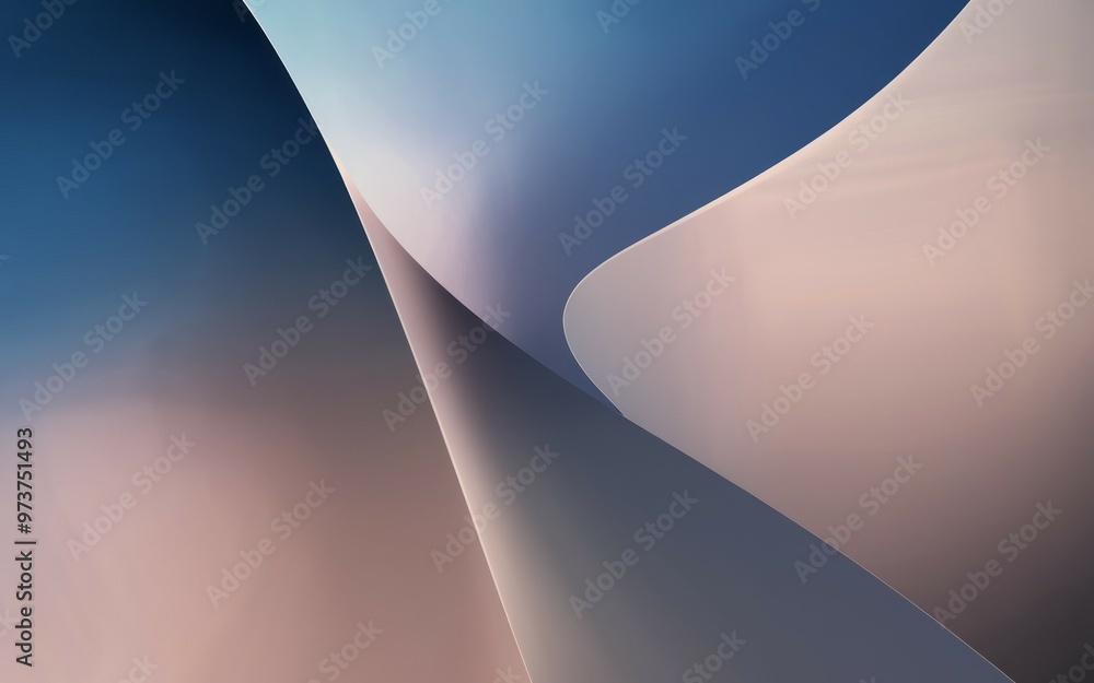 Poster abstract curve design. abstract background featuring flowing, curved lines in soft blue and pink hue