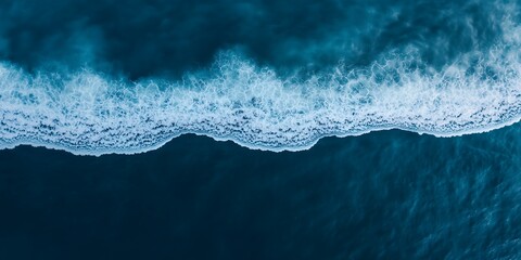 Fototapeta premium Waves of water coming to beach from sea or ocean, natural landscape of seaside