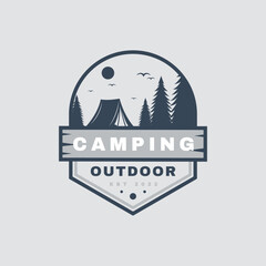 Modern Camping Outdoor Logo Design