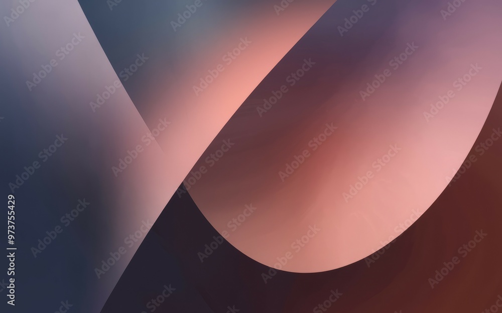 Poster abstract curved shapes. abstract background with overlapping curved shapes in soft pink, blue, and b