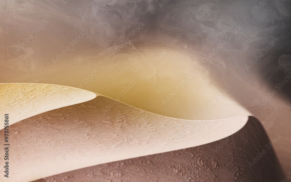 Poster abstract curved shapes. soft, curved shapes in muted tones create a sense of serenity and calm. the 