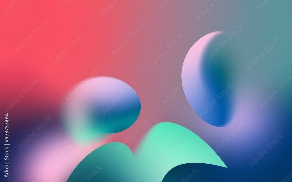 Poster abstract shapes gradient. colorful abstract shapes blend into a gradient background. this image conv