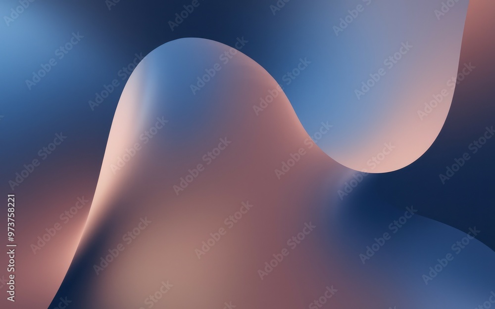 Poster abstract blue pink curves. abstract background with a flowing design of blue and pink curves. the ab