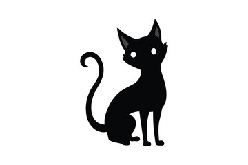 Cute cat  vector art illustration