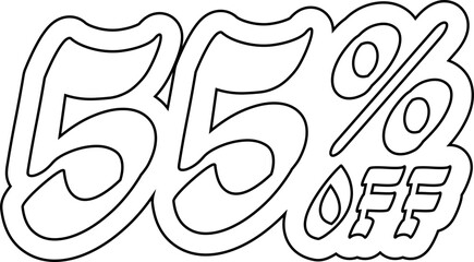 Discount Percent Outline Element