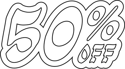 Discount Percent Outline Element