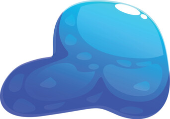 Cartoon style illustration of blue slime spreading