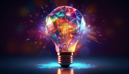 A constellation of vibrant energy illuminates the darkness, a beacon of boundless potential and innovative thought.
