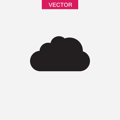 Cloud icon. vector flat black simple illustration for web and app..eps