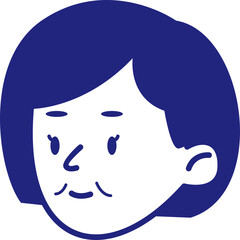 Mom Head Avatar Illustration