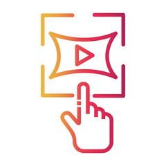 spatial computing Line Gradient Icon