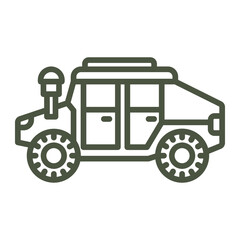 Fototapeta premium jeep military icon
