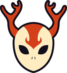 Scary Mask Illustration