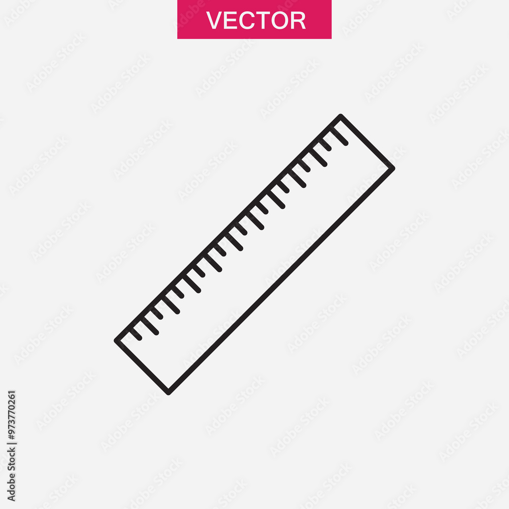 Poster measure line icon. vector flat black simple linear illustration for web and app..eps