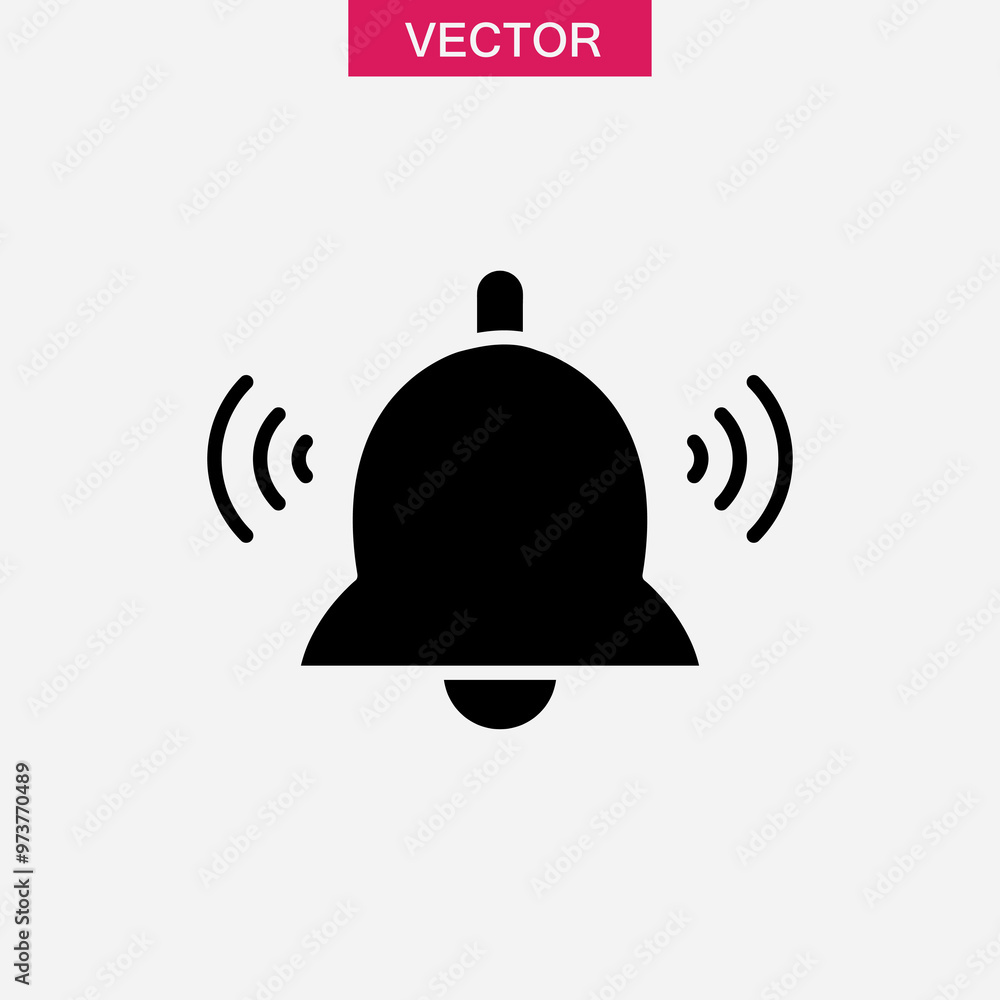Poster notification vector flat black simple illustration for web and app..eps