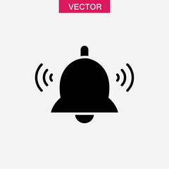 Notification vector flat black simple illustration for web and app..eps